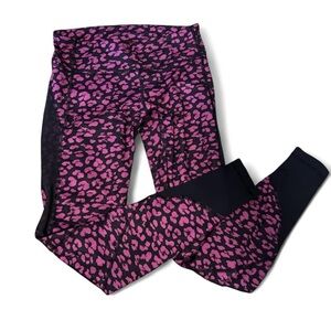 Lululemon Women’s 6 Purple Pink Cheetah Print Athletic Leggings Yoga Full Length